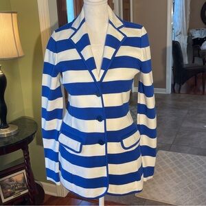 NEW 🌺 Lauren Ralph Lauren Blue & White Striped Women's Blazer Size S